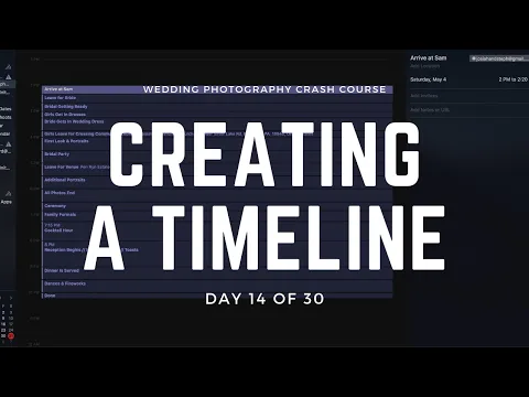 Wedding Day Photography Timeline Template
