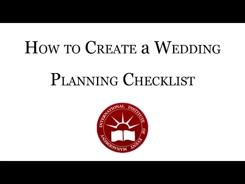 Creating a Wedding Planning Checklist