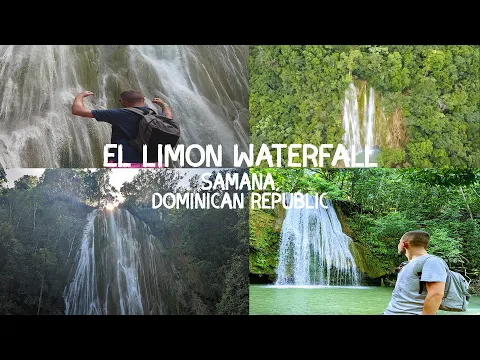 El Limon Waterfall in Samana, Dominican Republic.