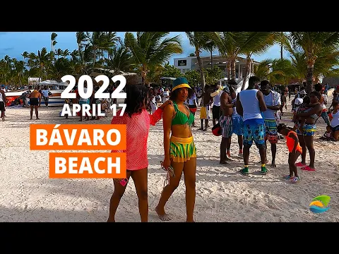 Punta Cana Bávaro Beach Walk on Semana Santa (April, 2022) - from Bibijagua to Jellyfish, 4K