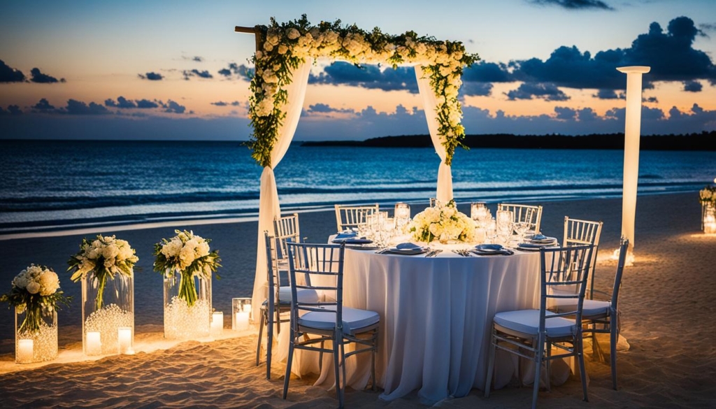 beachfront reception