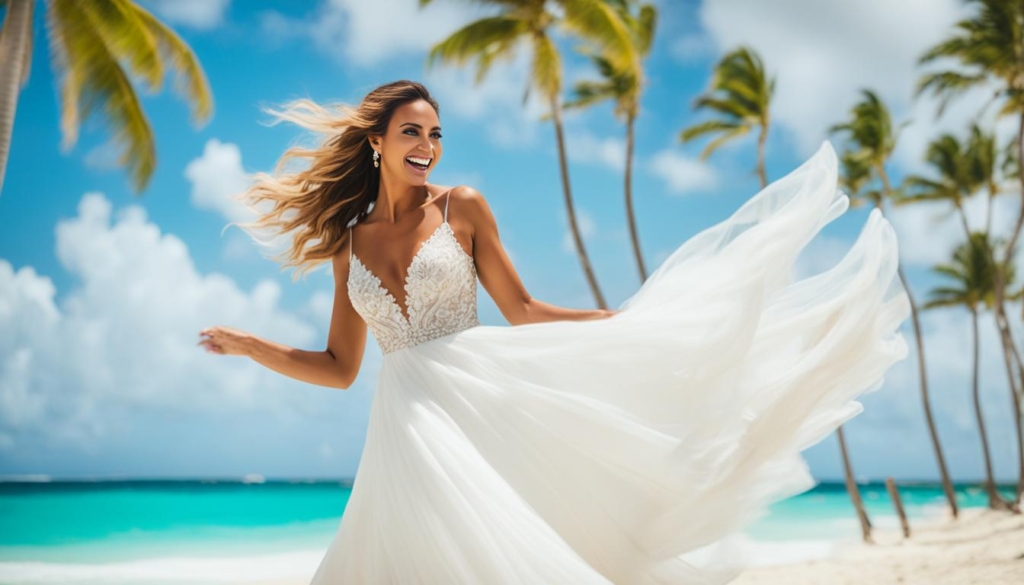 punta cana trash the dress photoshoot