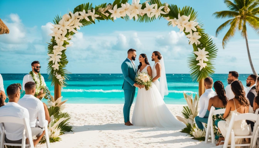 tropical beach wedding in Punta Cana